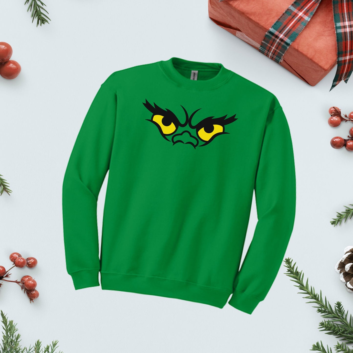 Grinch Eyes Sweatshirt, Grinch Christmas Sweatshirt, Christmas Sweatshirt