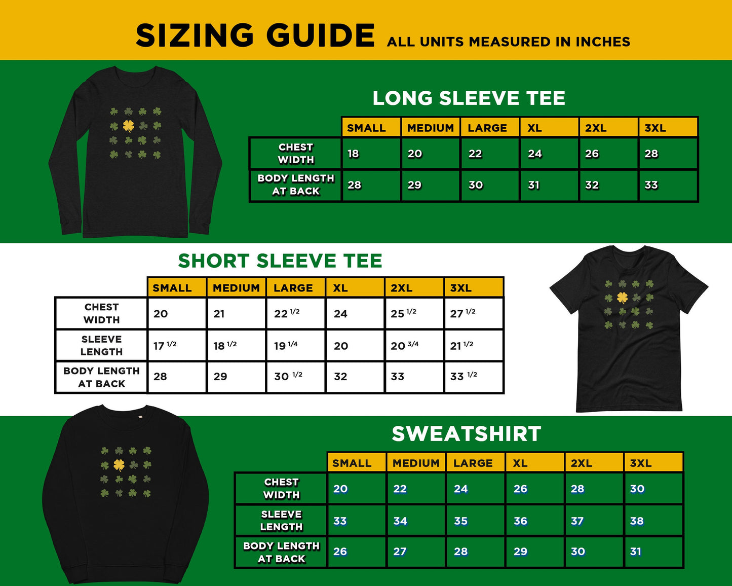 Saint Patricks Day T-Shirt Four Leaf Clover, New Design St Patricks Day T-Shirt, Long Sleeve T-Shirt and Sweatshirt, Luck of the Irish Shirt