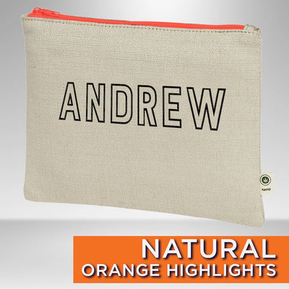 Hemp Travel Bag, Custom Travel Bag, Groomsmen Dopp Kit, Monogram Toiletry, Monogram Makeup