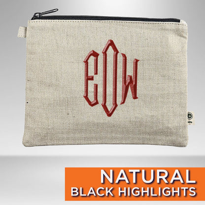 Hemp Travel Bag, Custom Travel Bag, Groomsmen Dopp Kit, Monogram Toiletry, Monogram Makeup
