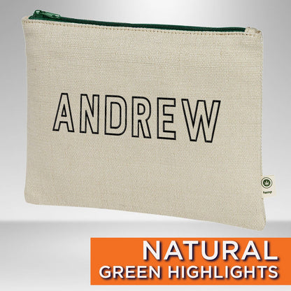 Hemp Travel Bag, Custom Travel Bag, Groomsmen Dopp Kit, Monogram Toiletry, Monogram Makeup