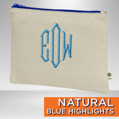 Hemp Travel Bag, Custom Travel Bag, Groomsmen Dopp Kit, Monogram Toiletry, Monogram Makeup