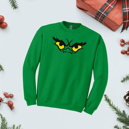 Grinch Eyes Sweatshirt, Grinch Christmas Sweatshirt, Christmas Sweatshirt