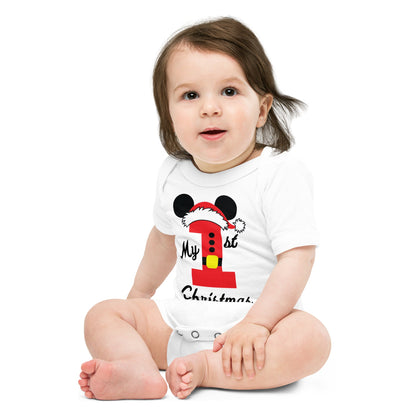 Disney Baby Onesie, First Baby Christmas, Disney Romper First Christmas, Baby First Christmas