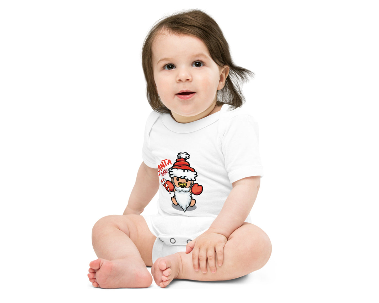 Santa Baby Onesie, Santa with Baby Dressed up as Santa, Baby First Christmas, Unisex Cute Christmas Onesie, Newborn Baby Home Coming Gift