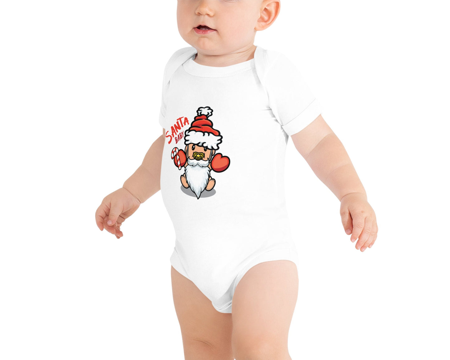 Santa Baby Onesie, Santa with Baby Dressed up as Santa, Baby First Christmas, Unisex Cute Christmas Onesie, Newborn Baby Home Coming Gift