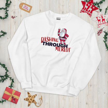 Dancing Through Merlot Sweatshirt, Christmas Sweatshirt, Wine Sweater