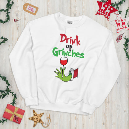 Drink Up Grinches Sweatshirt, Grinch, Grinch Drinking Sweater