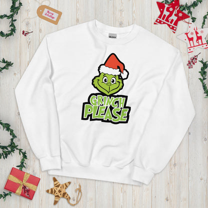 Grinch Please Christmas Sweatshirt, Grinch Please, Grinch Funny Christmas Sweater