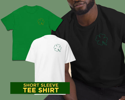 Saint Patricks Four Leaf Clover, Simple Design St Patricks Day T-Shirt, Long Sleeve T-Shirt and Sweatshirt, Luck of the Irish Shirt