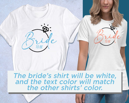 Bride to be Shirt, Bridesmaid Shirts, Bachelorette Shirts, Bachelorette Party Shirts, Bridal Party Shirt, Bridesmaid Gift, Wedding Shirts