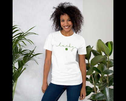 St Patricks day shirt, Lucky St pPttys day shirt, st pattys day women/men - st pattys day outfit- lucky shirt -shamrock shirt- st paddy