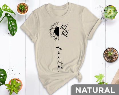 Flower Faith Shirt, Faith Shirt, Christian Gift, Faith Gift, Christian Shirts , Love and Grace Shirt, Flower Birds Faith Shirt, Jesus Shirt