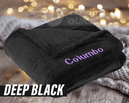 Oversized Ultra Plush Fleece Blanket | Custom Embroidered Throw Blanket, Corporate Gift, Huge Soft Blanket, Giant Blanket Holiday