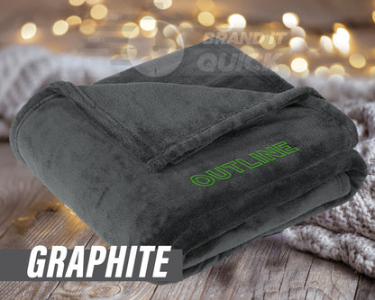 Oversized Ultra Plush Fleece Blanket | Custom Embroidered Throw Blanket, Corporate Gift, Huge Soft Blanket, Giant Blanket Holiday