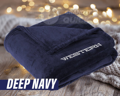 Oversized Ultra Plush Fleece Blanket | Custom Embroidered Throw Blanket, Corporate Gift, Huge Soft Blanket, Giant Blanket Holiday