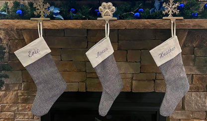 Custom Embroidered Christmas Stockings, Personalized Custom Name Christmas Stocking, Monogram Xmas Stocking, Family Stockings Embroidered